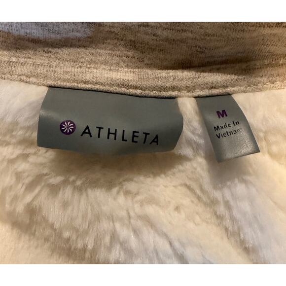 Athleta Luxe Stronger Fur-Lined Jacket In Oatmeal Heather Women's Size M - Picture 3 of 8